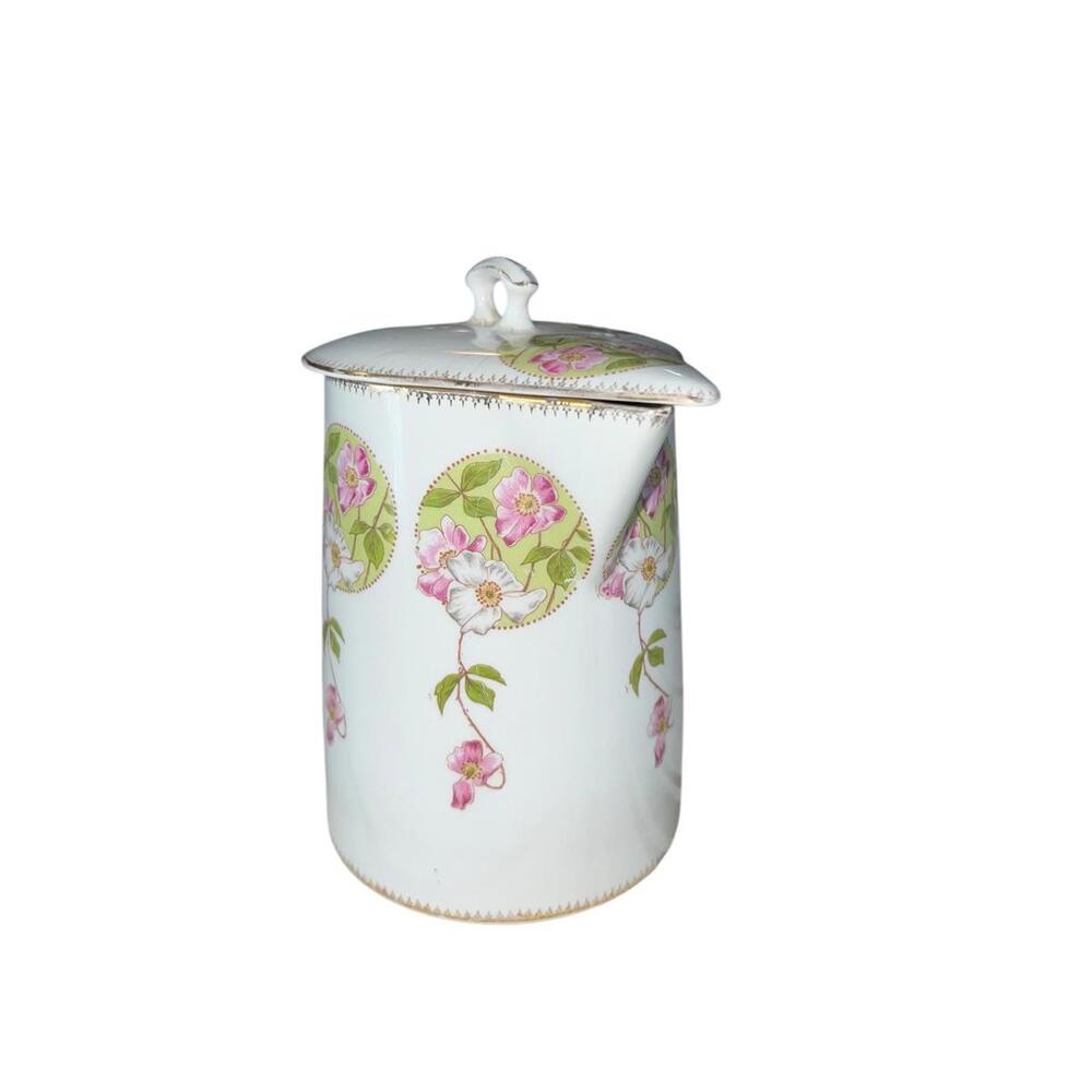 VTG Edwin M. Knowles Semi-vitreous China Chocolate Pot With Lid Made‎ In USA - Picture 15 of 15